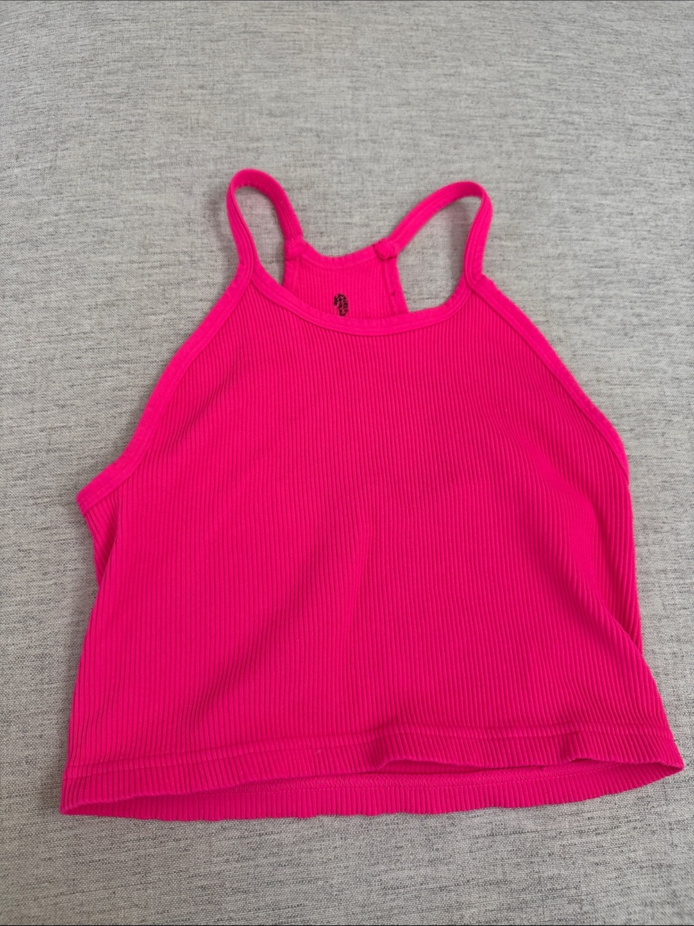 FP Movement by Free People Hot Pink Ribbed Cropped Tank